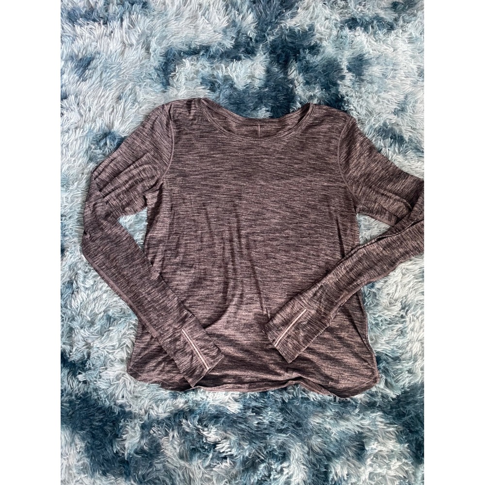 Lululemon Long Sleeve Top Athletic Activewear‎ Gray Heather Size 12